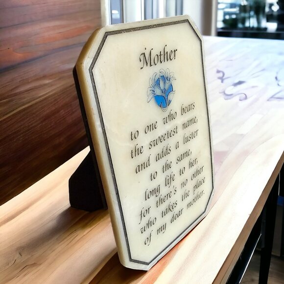 Vintage MOTHER Plaque on Stand Frame. - Picture 2 of 6
